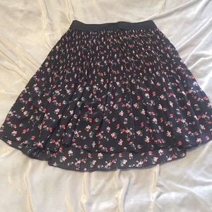 Forever 21 Black Flower Mini Skirt